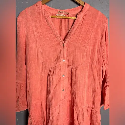 Faherty Dream Gauze Kasey 100% Organic Cotton Dress. Coral/ M/ NWOT