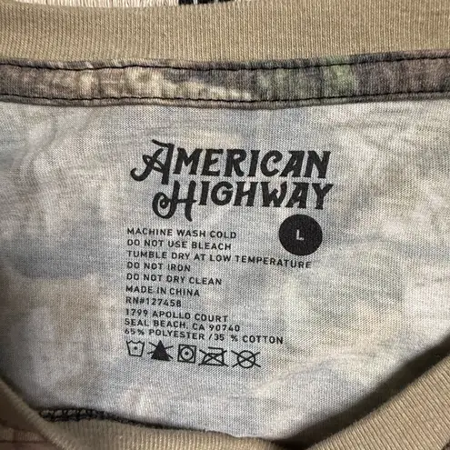American Highway Buckle Go West Camo Graphic Tee