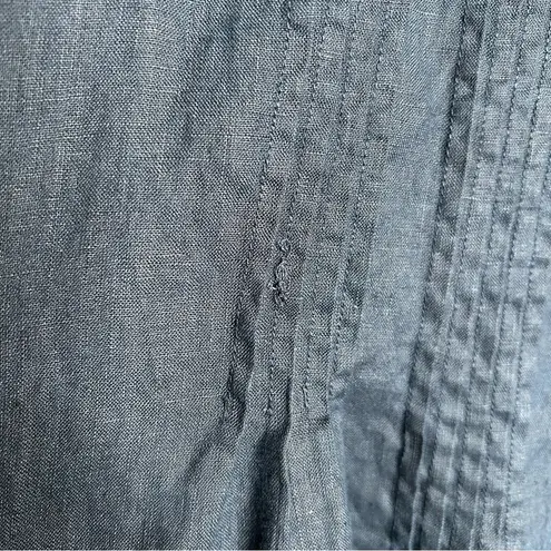 Quince 100% European Linen Sleeveless Swing Dress in Deep Navy medium