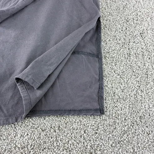 ZARA ‎ Womens Gray Lyocell Long Sleeve Tunic Top Side Slit Relaxed Fit Medium