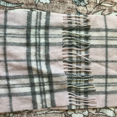 Edinburgh 100% Lamb’s Wool Scotland Pink/Gray Plaid Fringe Scarf See Pics Pink