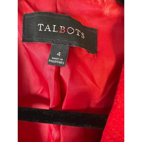 Talbots  Red Wool Blend Blazer Women's Size 4 - Image 2