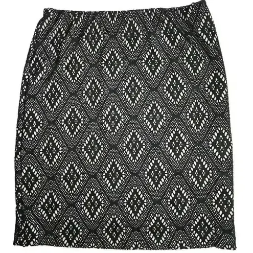 Renee C . Women's Black Lace Pencil Skirt M/P Knee Length Formal