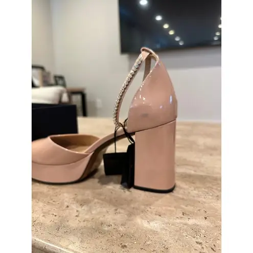 Maje NEW in Box Patent leather heeled sandals Rose Blush 41 / 10.5