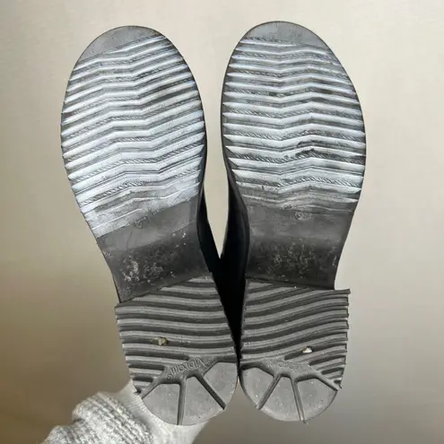 H&M  Black Platform Chelsea Boots Chunky Heel Ankle Booties Womens Size 39