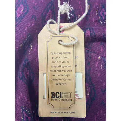 Fat Face Jennie Ikat Purple Patterned Mini Skirt 10