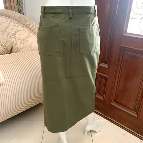 Amour Vert Lina Organic Cotton Skirt in Calla Green