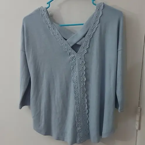 Bobeau Studio B Pastel Blue Soft Knit Sweater S NEW Cozy Comfy Winter Casual