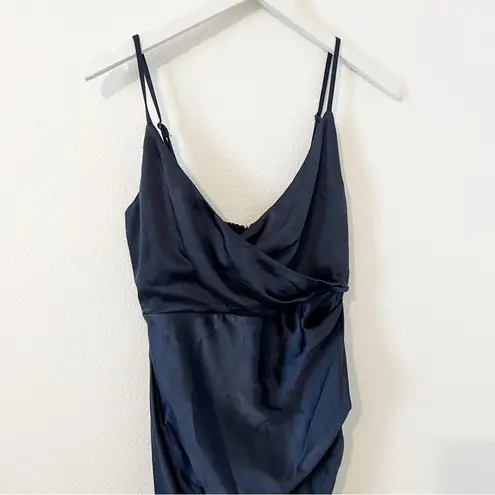 Billy J Elsa Midi Dress Navy Satin Bridesmaids Formal Size AU 10 / US 6 NWT