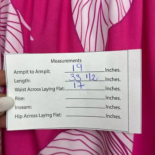 NWT Sun Dress Tropical Print Pink/White Sz XL Short Sleeve