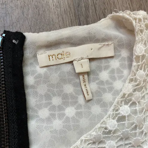 Maje Renald Floral Lace Skater Mini Dress Size 1 NWOT