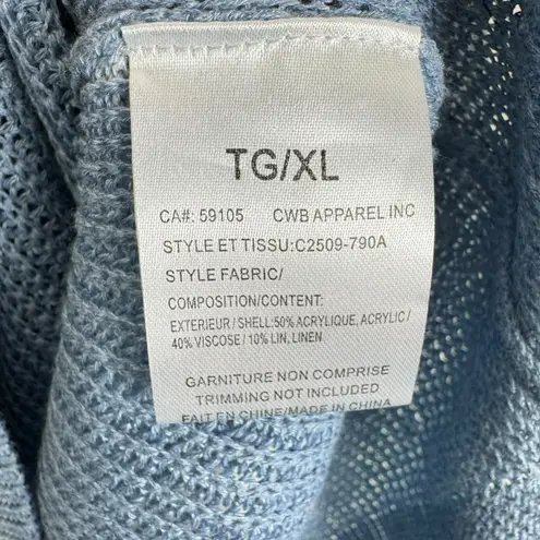 Charlie B Blue Loose Knit V