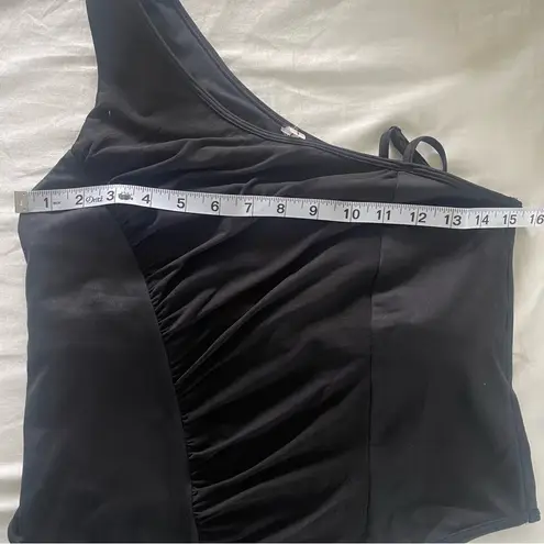 Free People Movement Black One Shoulder Ruched Tank Top | NWOT | Size M Size M