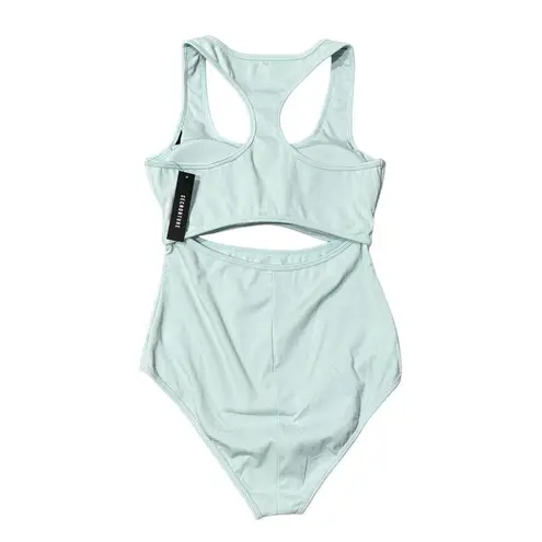 Secndnture NWT! SECNDTURE Cutout Rib Bodysuit in Sky Blue - Size Medium