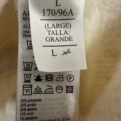 ALLSAINTS Cream Italian Yarn Cropped Cardigan L Retail $229