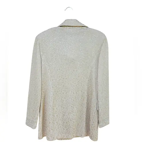 St. John Elegant Cream Blazer And Skirt Set