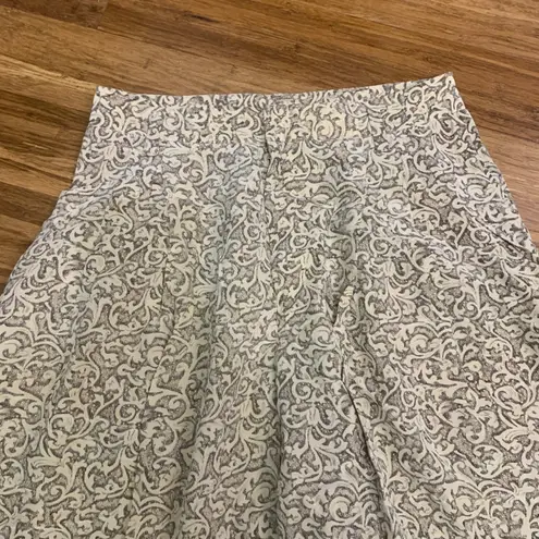 Ellen Tracy Ellen Tracy Silk Wide Leg Pants Womens Size 8 High Waist Patterned Trousers VTG