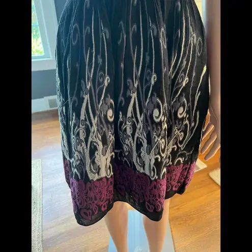 Sophie Max Black Smocked Bodice Dress size X-Small