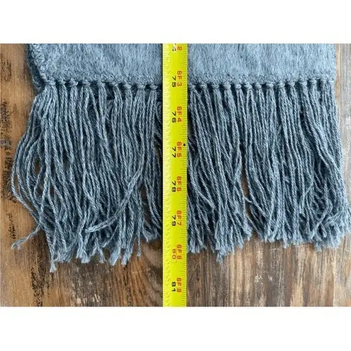 Alpaca Samara Gray Fringe Scarf Soft Peruvian Knit Shawl Wrap