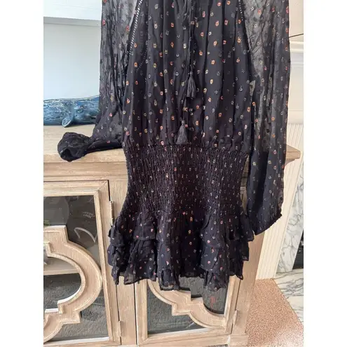 NWOT Allison New York Scarlett Black Metallic Dress Size Large