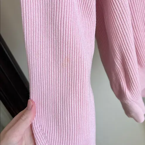 COS Pink Ribbed Knit Cardigan Medium