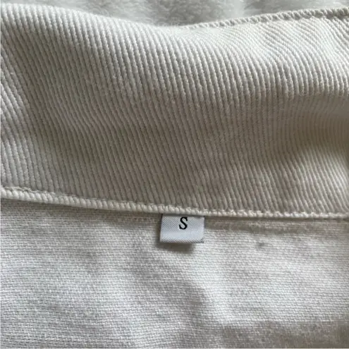 White Mama Fringe Jean Jacket