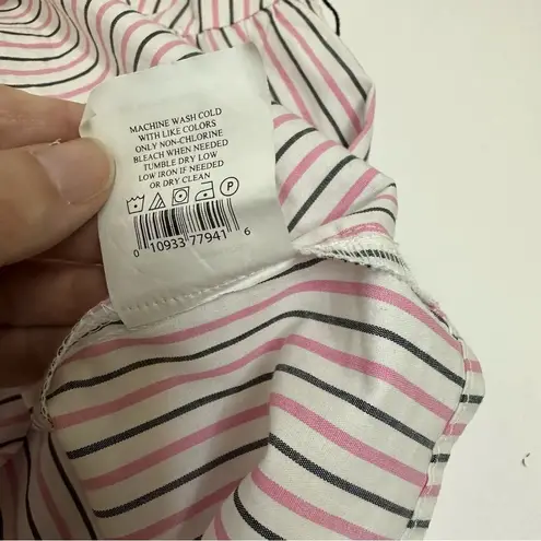 Motherhood Maternity Striped Mock Wrap Top with Belt, Size 1X