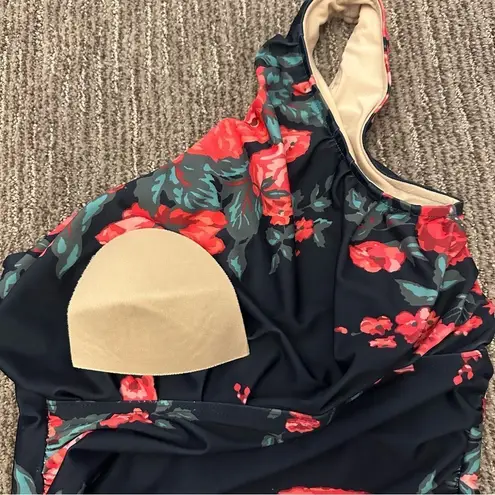 ALBION FIT ALBION ICON RUCHED ONE-PIECE ANTIGUA floral print swimsuits size XS EXTRA Small