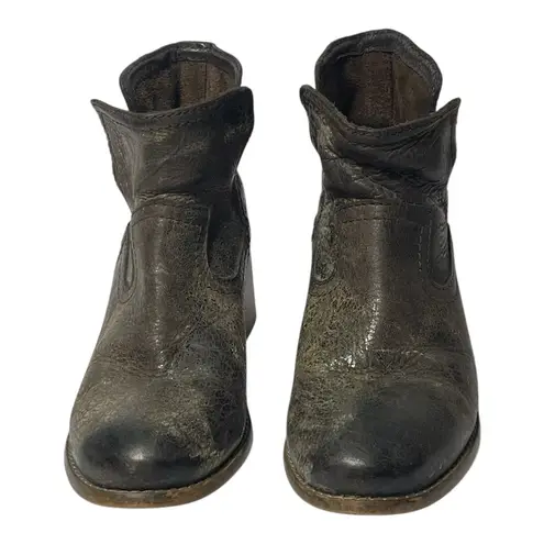 Diba True Dibia True West Distressed Leather Western Booties 7.5