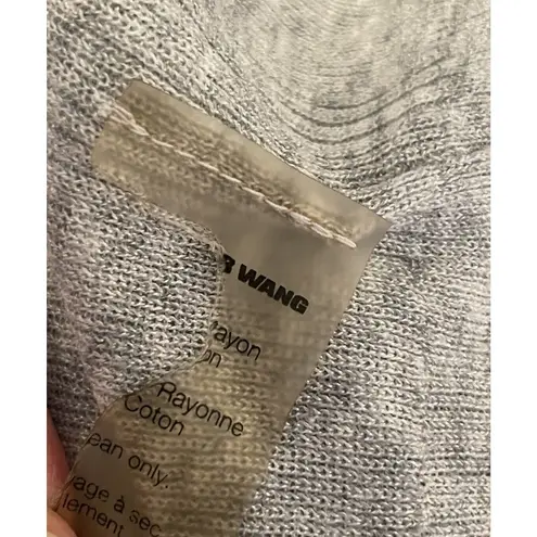 Alexander Wang T Long Sleeve Asymmetrical Sweater Women Size Medium Gray Light