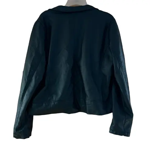 Primark  Black Faux Leather Jacket Women’s Size 14