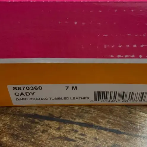 Kate Spade  Caty Cognac Tumbled Leather Booties size 7