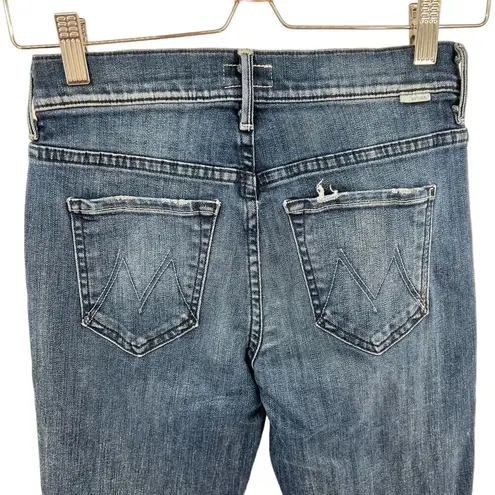 MOTHER Denim The Fly Cut Stunner Fray Jeans in Moon Dark Wash Size 25 Blue