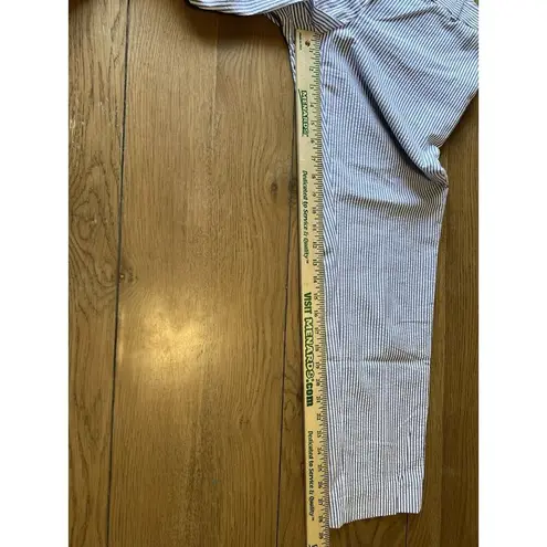 Brooks Brothers Red Fleece Cotton Seer Sucker Stripe Pants Size 8 Preppy Classic