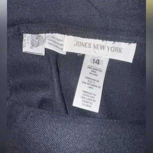 Jones New York Jones NY VINTAGE 100% Worsted Wool midnight Pleated Skirt sz 14 NWT