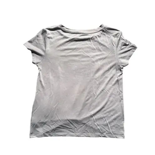 Pink Rose Grey Cropped Blouse Size Small