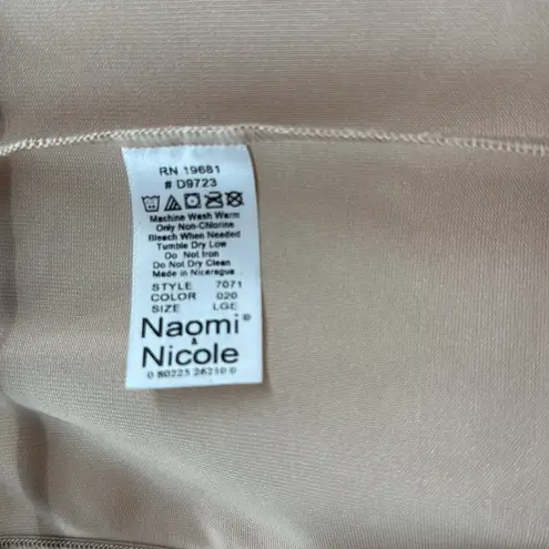 Naomi & Nicole Beige Shaping Bodysuit Women’s Size Large Sleeveless Smoothing Tan