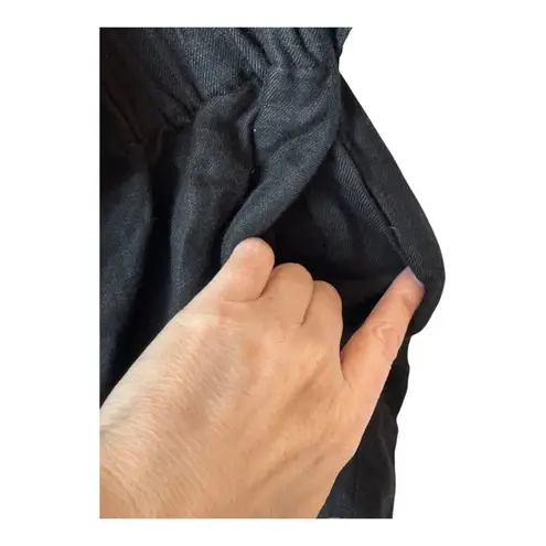 Thakoon Romper Women 0 Black Linen Blend Tie Waist Romper Lagenlook Gothic