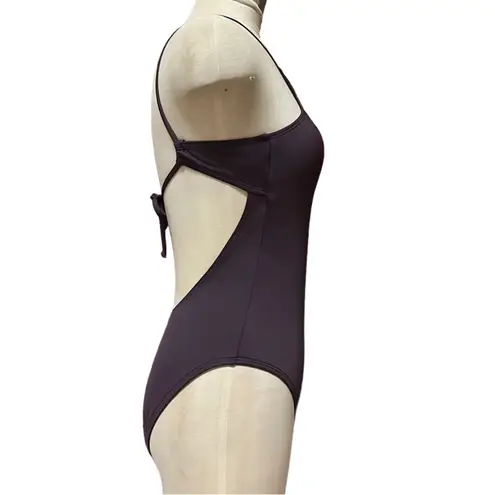 Hobie Swimsuit Purple One Piece Lace Up High Neck S Small New