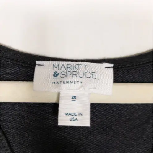 Market & Spruce Stitch Fix Black Ren Maternity Racerback Midi Dress Women's 2X