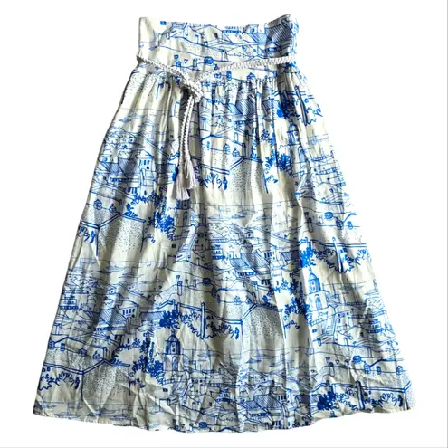 Calypso St. Barth  Coastal Sails Linen Blend Maxi Skirt Size M‎ - Image 3
