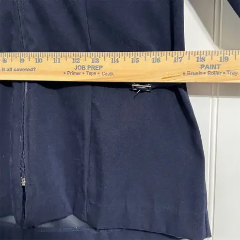 Fashion Bug Vintage Y2K Navy Blue Pant Suit Set Jacket & Trousers Stretch Sz 12