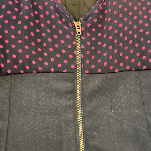 Velvet Heart Polka Dot Ruffle Button Babydoll Dress Size M Empire Waist Retro