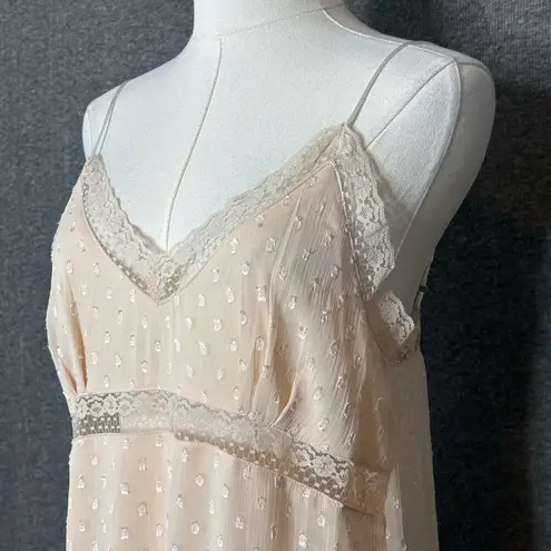 Band of the Free Amalie Ivory Lace Slip Midi Dress Womens Size Small