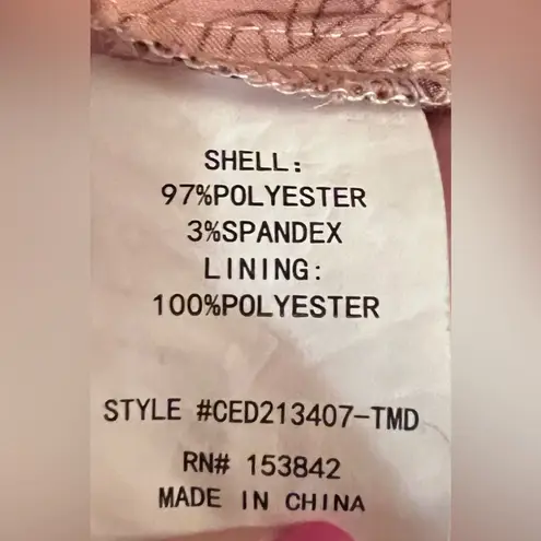 MELLODAY Layered Tiered Ruffle Chiffon Pink Paisley Lined Mini Dress Size XS