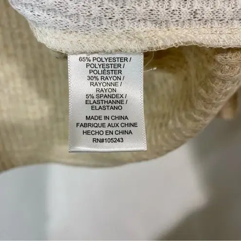 Bobeau Women’s Open Front Two Tone Cardigan Ivory & Oatmeal Size Medium NWT