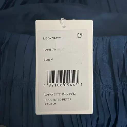 Lafayette 148 New York Smocked Camisole Top, Blue Size M New w/Tag Retail $598