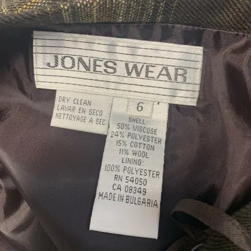 Jones Wear NWT Deadstock Wool Plaid Skirt Brand Sz 6