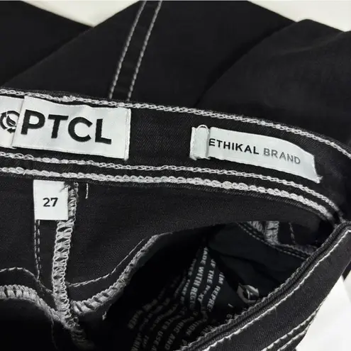 PTCL NWT Heavy Stitch Denim Maxi Skirt 27 Black Size M