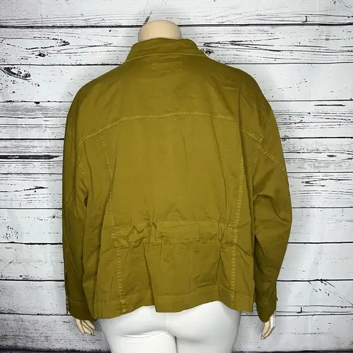 Ava & Viv  NWT Size 3X Green Button Front Shirt Jacket - Shacket